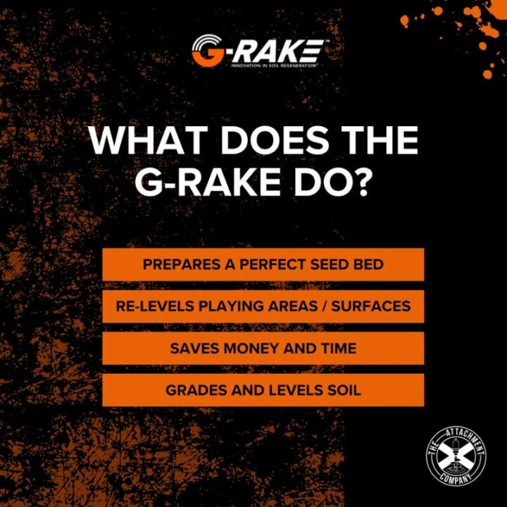 what does the g rake do Soil Prep Attachment The Attachment Company