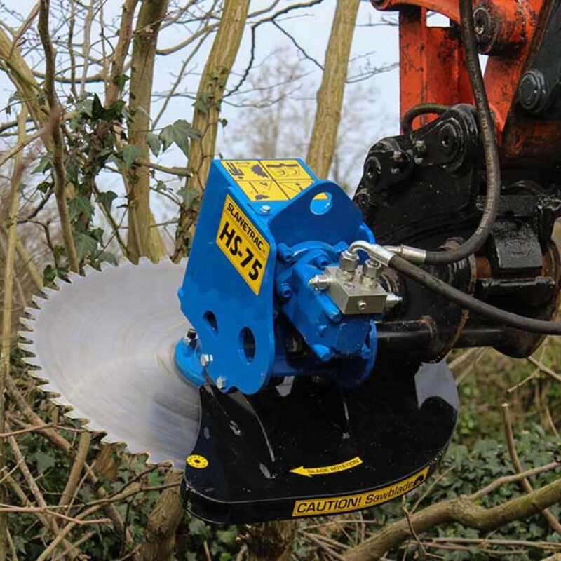 Slanetrac Excavator Mounted Saw Attachment