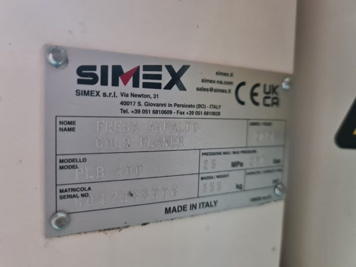 Simex PLB400 Asphalt Planer - Suit JCB 3CX or 8-10 ton Digger - Ex-Demo - Image 5