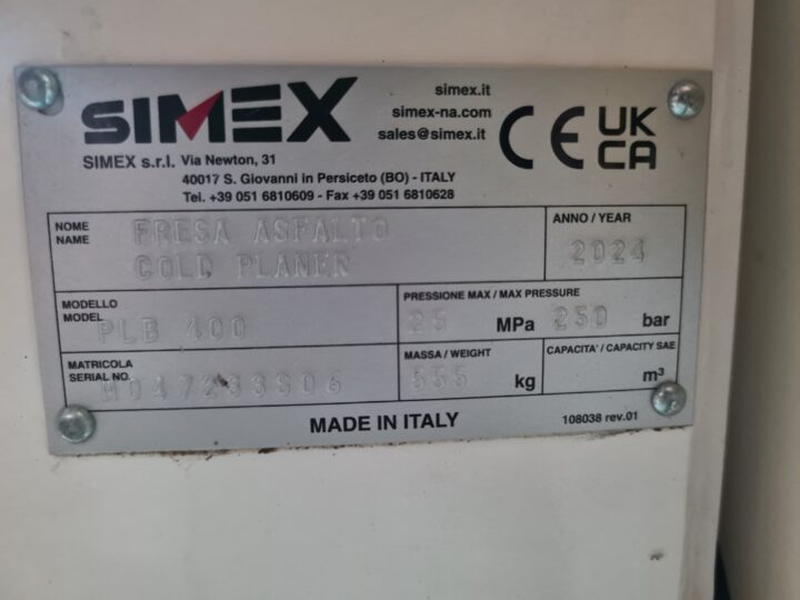 Simex PLB400 Asphalt Planer - Suit JCB 3CX or 8-10 ton Digger - Ex-Demo - Image 6