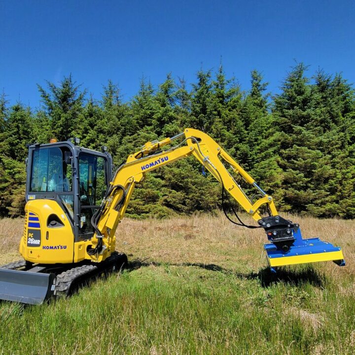 Side profile of Slanetrac FH Series flail cutter showing robust design